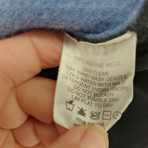 Ibex Merino Wool Knit Vest Blue xs - Picture 7 of 7